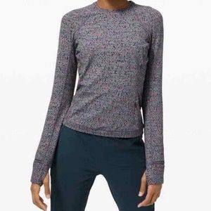 Lululemon Runderful Long Sleeve Size 6 Neon Tweed